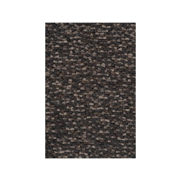 Vlnený koberec Crush Charcoal, 140x200 cm