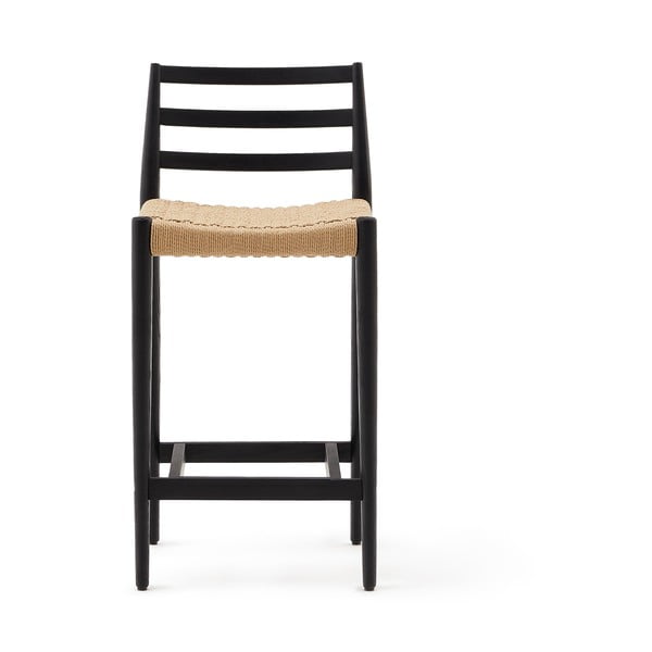 Čierna/v prírodnej farbe barová stolička z dubového dreva (výška sedadla 70 cm) Analy – Kave Home-image-2