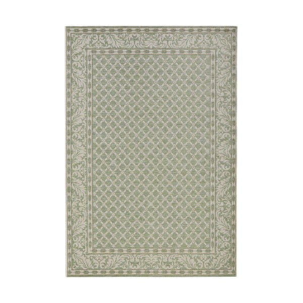 Zeleno-krémový vonkajší koberec NORTHRUGS Royal, 115 x 165 cm