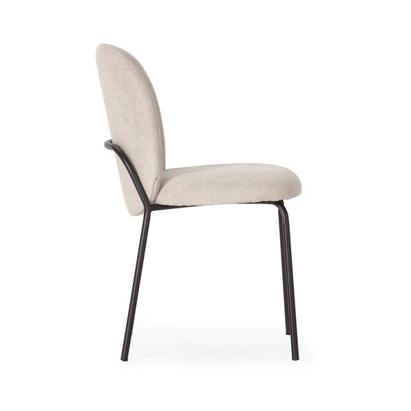 Čierno-krémové jedálenské stoličky v súprave 4 ks Daia – Marckeric-image-2