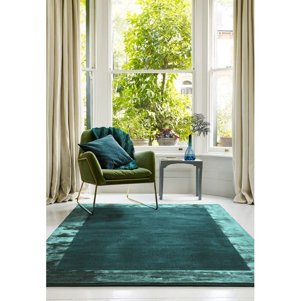 Ručne tkaný koberec s prímesou vlny v petrolejovej farbe 200x290 cm Ascot – Asiatic Carpets-image-1