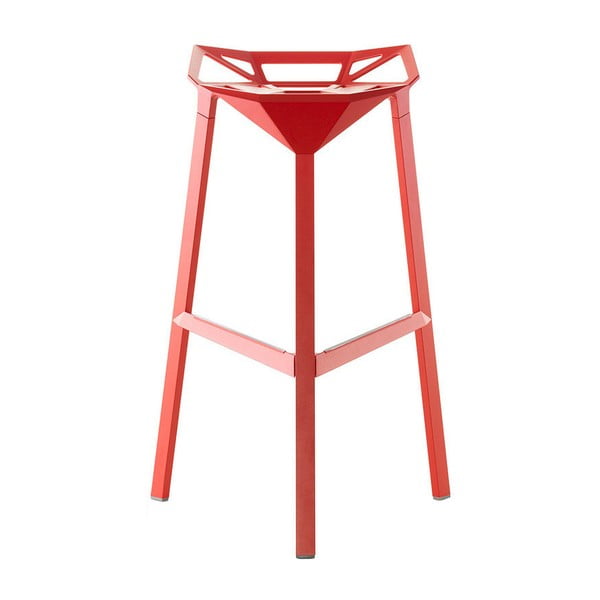 Červená barová stolička Magis One, výška 74 cm