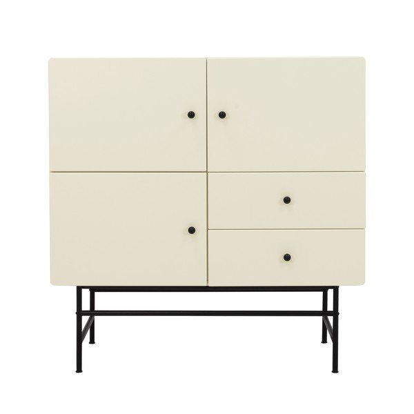 Biela vysoká komoda 107x107 cm Cocktail - Tenzo