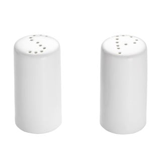 Biela porcelánová soľnička a korenička Maxwell & Williams Basic