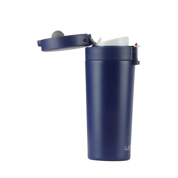 Tmavomodrý cestovný termohrnček Vialli Design Fuori, 400 ml-image-2