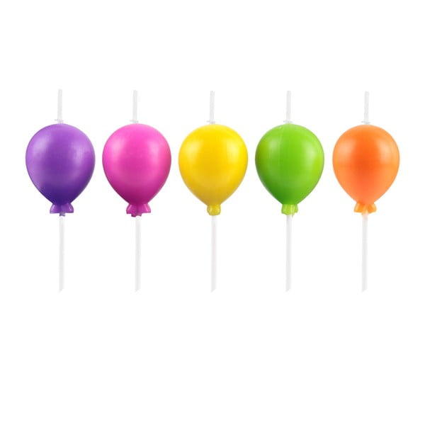Sada 5 sviečok v tvare balonov Le Studio Ballons
