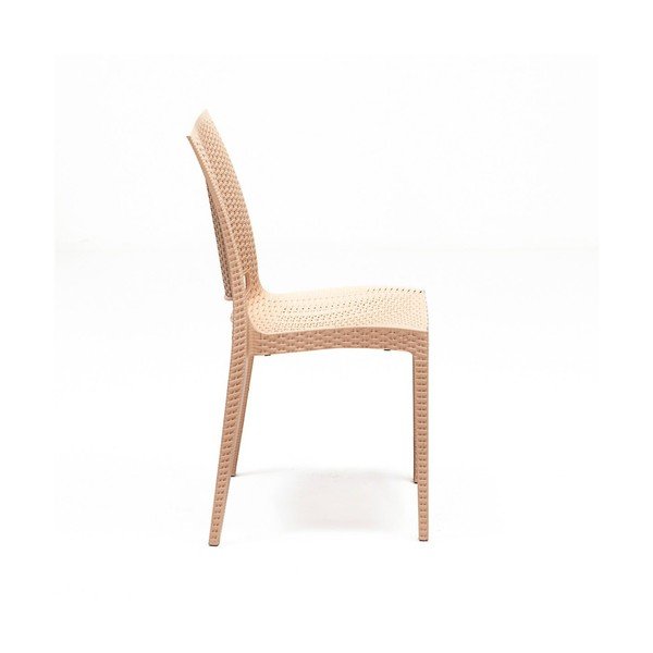 Béžová záhradná jedálenská súprava z umelého ratanu pre 4 Rattan – Floriane Garden-image-3