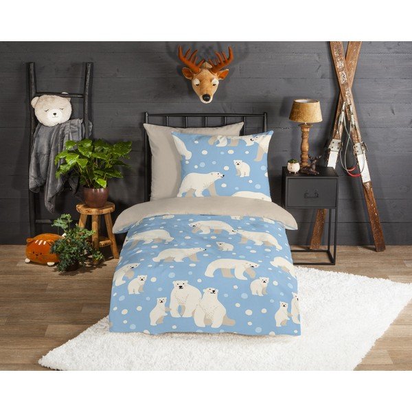 Flanelové detské obliečky na jednolôžko 140x200 cm – Good Morning-image-1