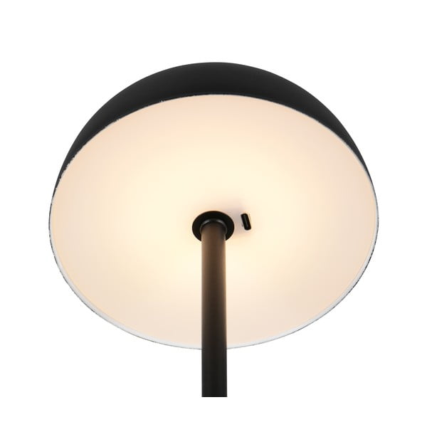 Matne čierna LED stolová lampa s kovovým tienidlom (výška  21 cm) Munoz – Trio-image-2