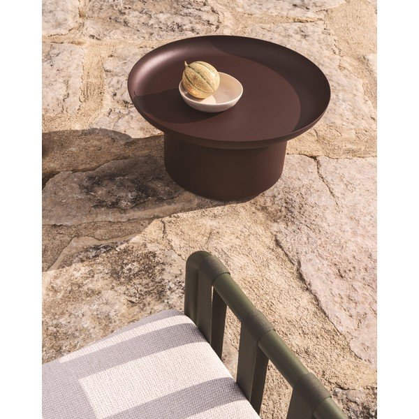 Kovový okrúhly Záhradný konferenčný stolík ø 70 cm Arcola – Kave Home-image-2