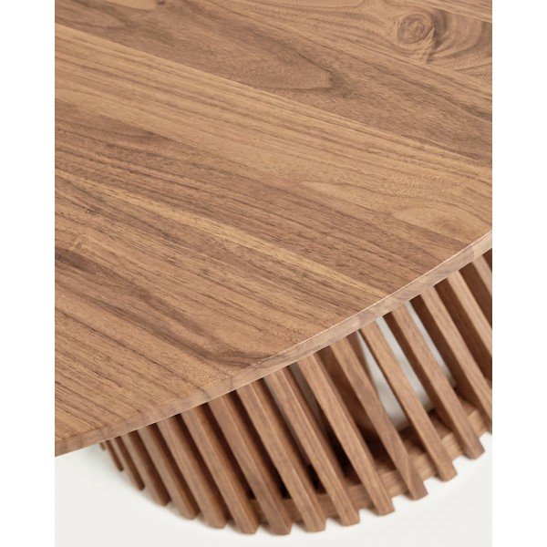 Okrúhly jedálenský stôl z tíkového dreva v prírodnej farbe ø 90 cm Jeanette – Kave Home-image-3