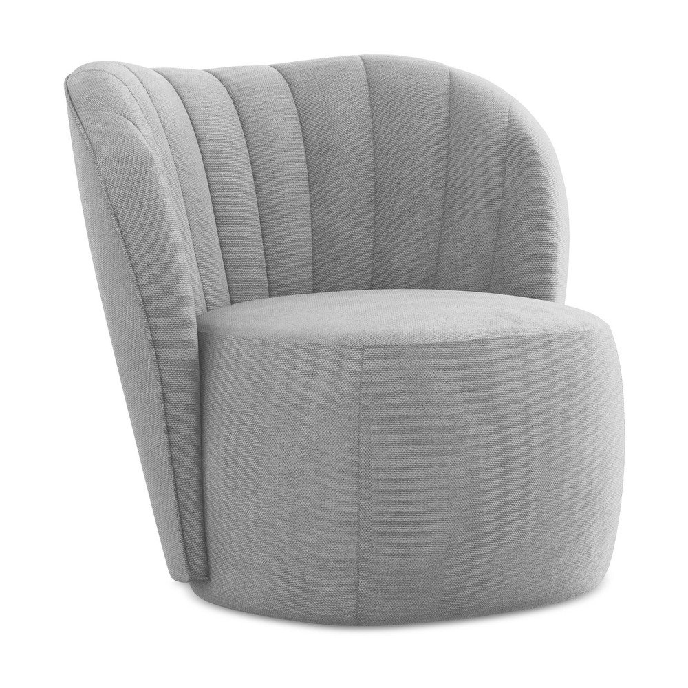 Sivé ženilkové kreslo Keloa – Makamii