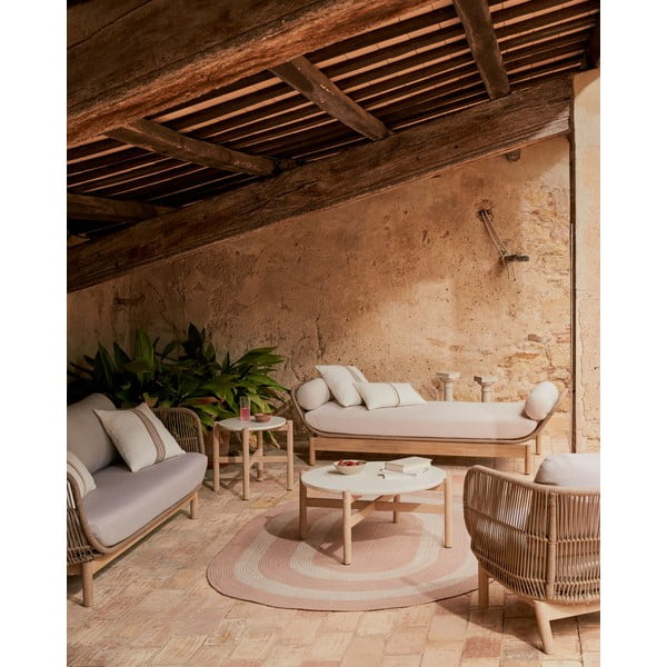 Záhradná pohovka z masívu akácie v krémovo-prírodnej farbe Catalina – Kave Home-image-3