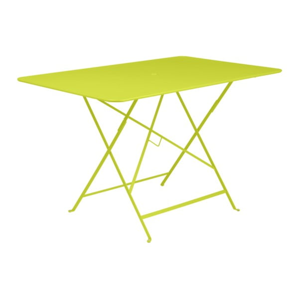Zelený skladací záhradný stolík Fermob Bistro, 117 × 77 cm