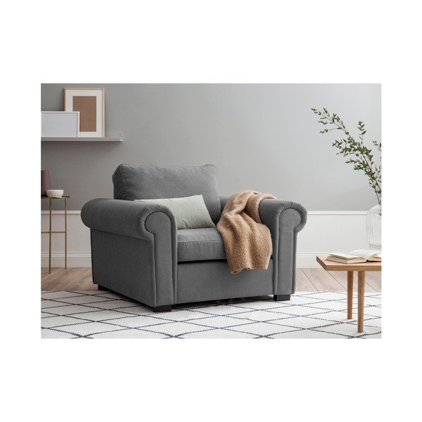 Svetlosivé kreslo Windsor & Co Sofas Hermes-image-2