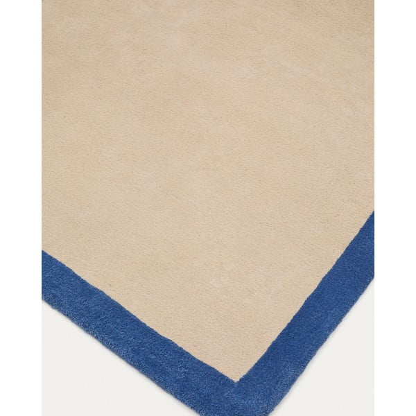 Modro-béžový bavlnený koberec 90x150 cm Nalim – Kave Home-image-4