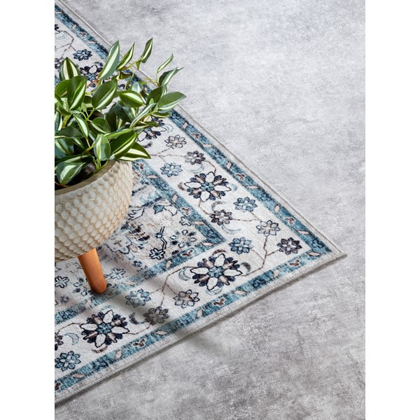 Svetlomodrý koberec 200x290 cm Saveh Cream Blue – Elle Decoration-image-2