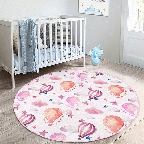 Ružový detský koberec ø 120 cm Comfort – Mila Home-image-4
