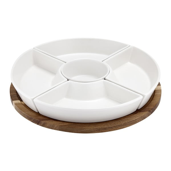 Biely servírovací tanier z kameniny 35x35 cm Essentials – Ladelle