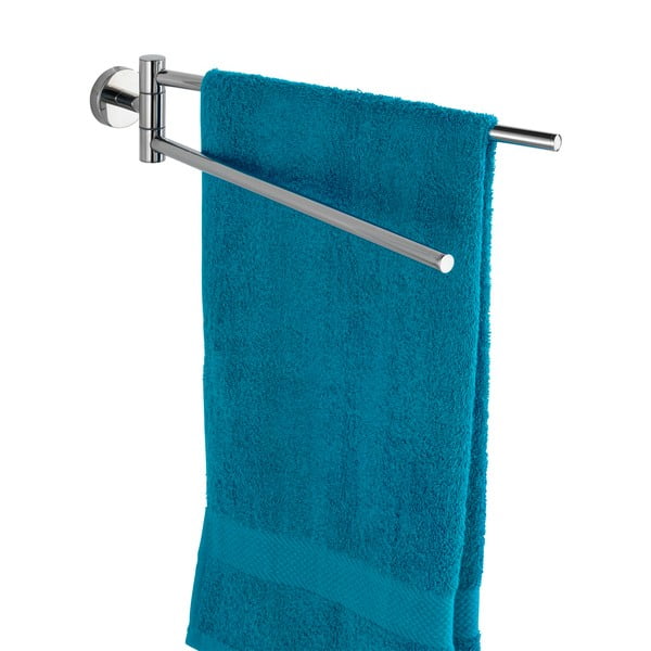 Nástenný držiak na uteráky z nehrdzavejúcej ocele v lesklej striebornej farbe Bosio – Wenko-image-2