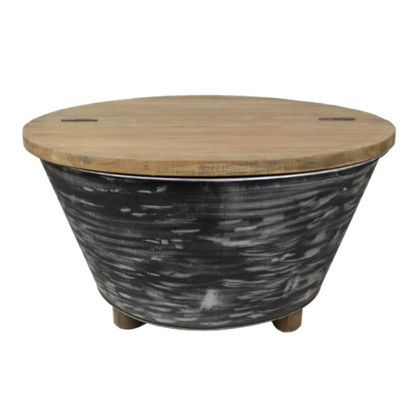 Odkladací stolík z teakového dreva HSM Collection Baskom, ⌀ 80 cm