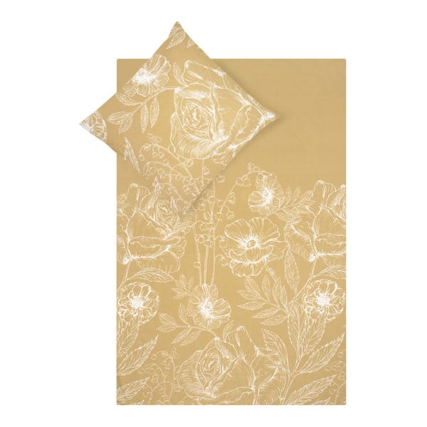 Žlté obliečky z bavlneného perkálu 200x135 cm Keno - Westwing Collection
