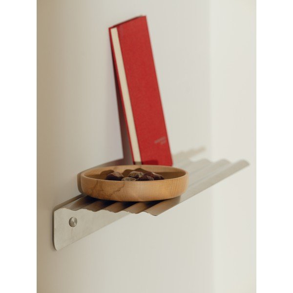 Kovová polica v striebornej farbe 50 cm Olbi – noo.ma-image-3