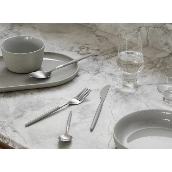 Svetlosivý/v striebornej farbe antikoro príbor 16 ks Maxime – Blomus-image-1