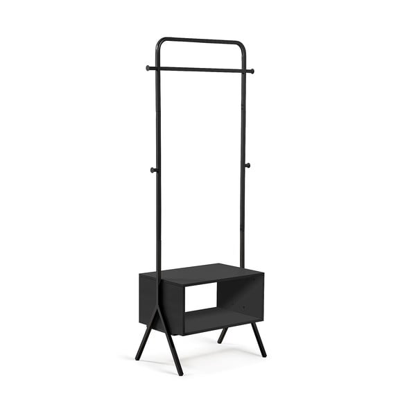 Čierny kovový stojan na oblečenie Kave Home Bently-image-2