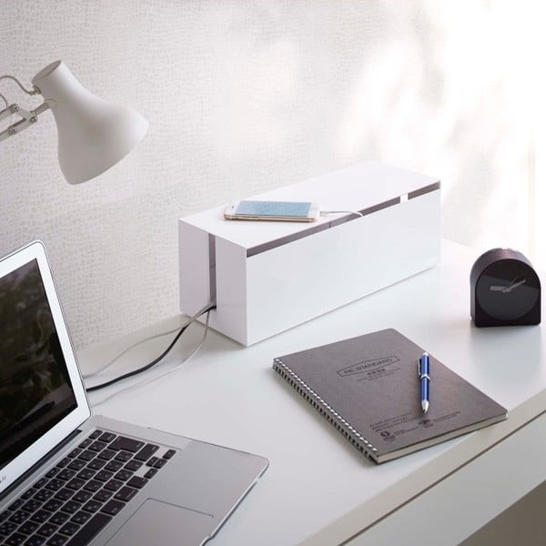 Biely box na nabíjačky YAMAZAKI Web Cable Box-image-4