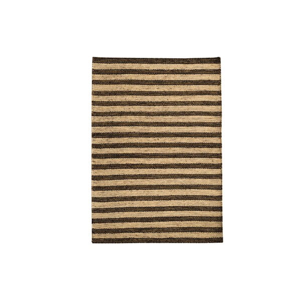 Ručne tkaný koberec Dark Brown Lines Kilim, 110x155 cm