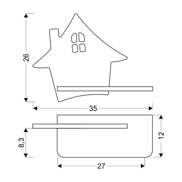 Sivé detské svietidlo House - Candellux Lighting-image-1