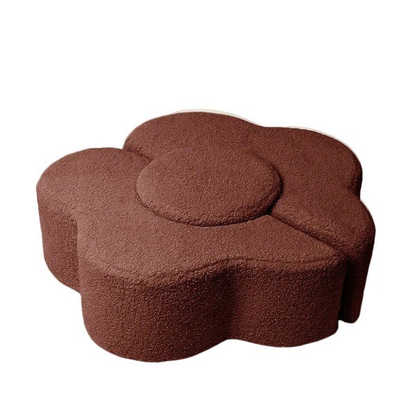 Hnedé penové ihrisko 3 ks z materiálu bouclé výška  27 cm 88x90 cm – Meowbaby-image-2