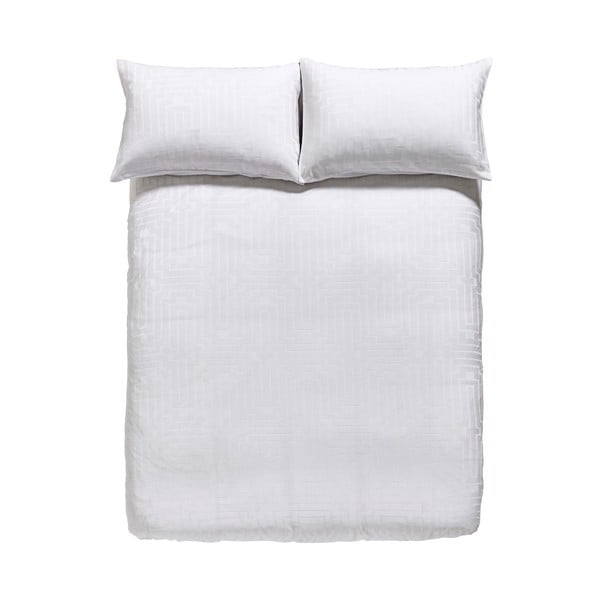 Biele obliečky na jednolôžko z bavlneného saténu 135x200 cm - Bianca-image-2