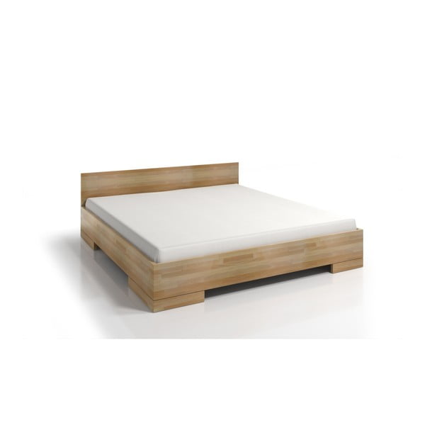 Dvojlôžková posteľ z bukového dreva s úložným priestorom SKANDICA Spectrum Maxi, 140 × 200 cm