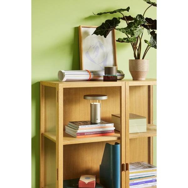 Svetlosivá LED stmievateľná stolová lampa (výška 20 cm) BringMe – Hübsch-image-2