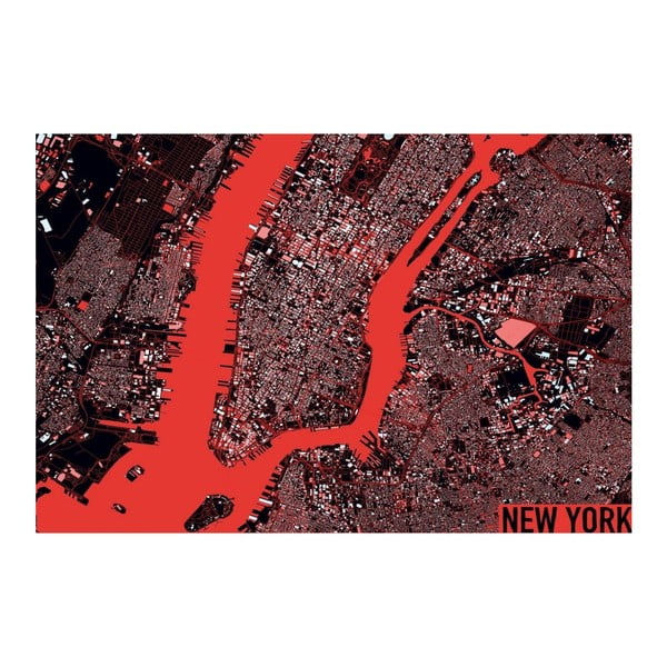 Obraz Homemania Maps New York, 70 × 100 cm