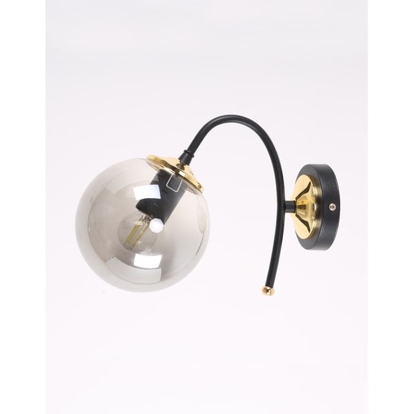 Čierne/sivé nástenné svietidlo ø 15 cm Yoyo – Squid Lighting-image-3