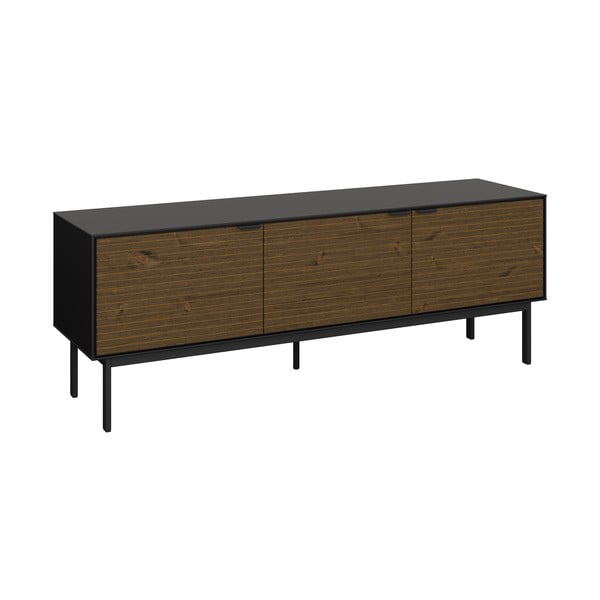 Čierny TV stolík v dekore borovice 150x54 cm Soma - Tvilum-image-1