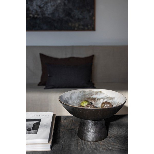 Čierna/slonovinová kameninová misa ø 31,5 cm By Hand  – Mette Ditmer Denmark-image-3