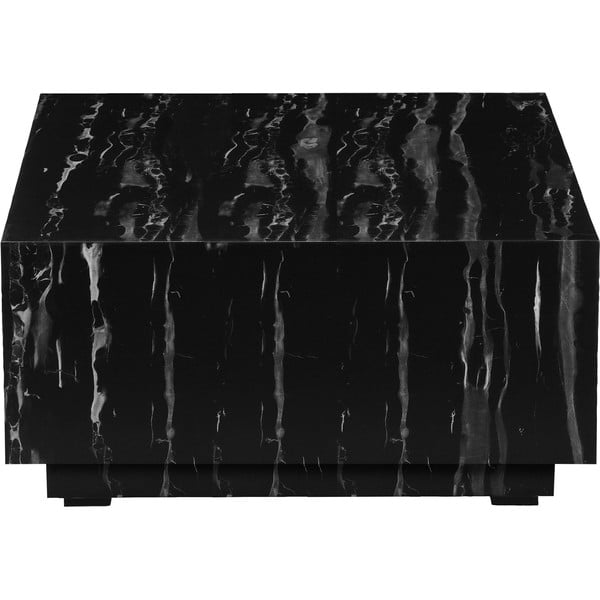 Čierny konferenčný stolík v dekore mramoru 100x100 cm Vito - Støraa-image-3
