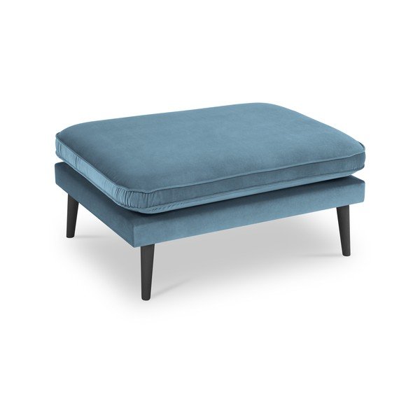 Svetlomodrá podnožka s čiernymi nohami Kooko Home Lento-image-2