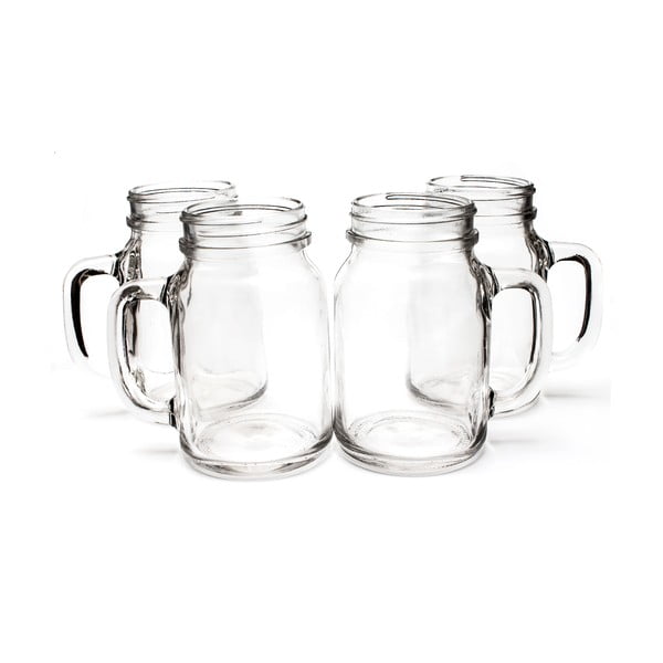 Sada 4 pohárov Original Products Mason, 620 ml