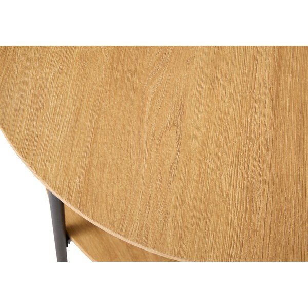 Okrúhly odkladací stolík v dekore duba ø 50 cm Pensacola – Unique Furniture-image-4