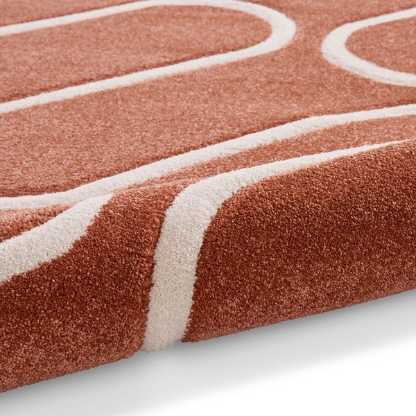 Koberec v tehlovej farbe 120x170 cm Linear Curve – Catherine Lansfield-image-3