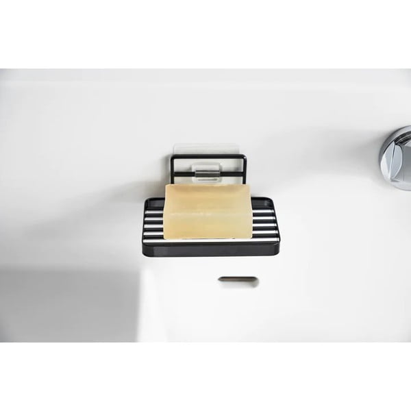 Čierna samodržiaca kovová nádobka na mydlo Film Hook – YAMAZAKI-image-1