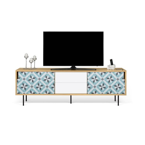 TV stolík z dubového dreva s kovovými nohami TemaHome Dann Makaresh-image-3