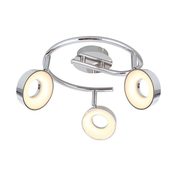 LED stropné svietidlo v lesklej striebornej farbe 40x40 cm Isla – Candellux Lighting