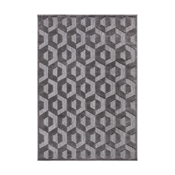 Antracitovosivý koberec 57x90 cm Iconic Hexa – Hanse Home