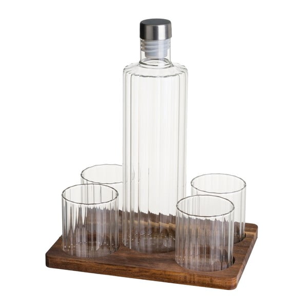 Súprava karafy a pohárov v prírodnej farbe 1 l Linea Duo – Casa Selección